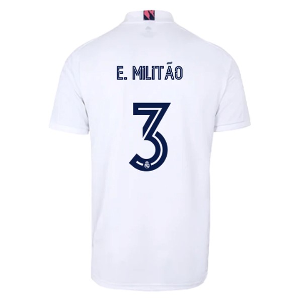 Maillot Football Real Madrid Domicile NO.3 E. Militão 2020-21 Blanc